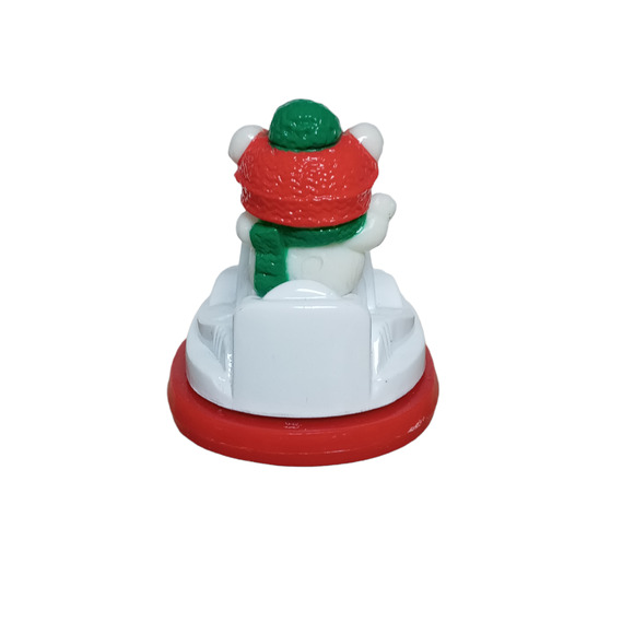 Christmas Polar Bear Bumper Car Pull Back Toy HANS 2009 Vintage Collectible 2" - Picture 7 of 11